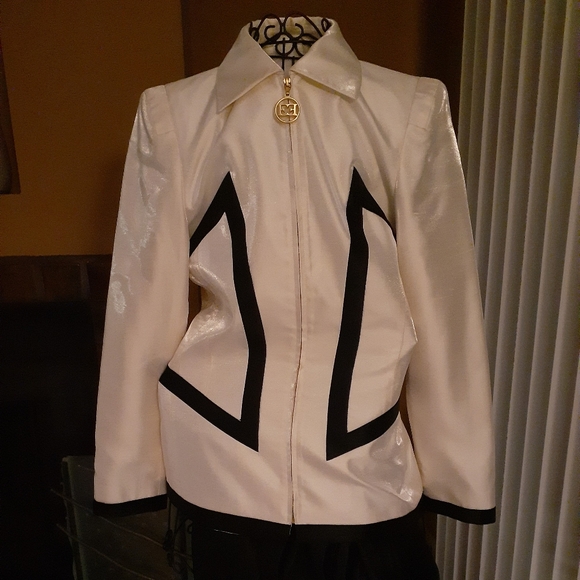 Escada Margaretha Rey, vintage suit black/white - Picture 2 of 7